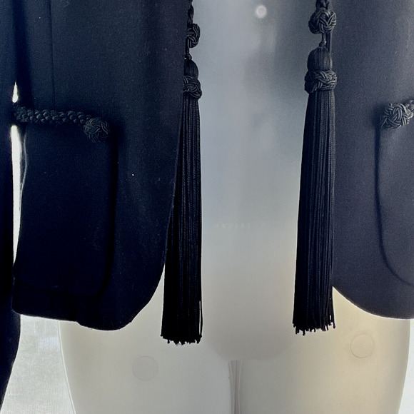 Carlisle Women Evening Jacket SZ 6 Wool Tassels Formal Classic Luxury Statement - Picture 5 of 14